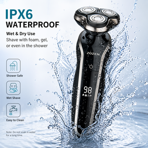เครื่องโกนหนวดไฟฟ้า MENGLI 3019 สำหรับผู้ชาย ใบมีด 3 ใบ ชาร์จเร็วด้วย USB เครื่องโกนหนวดแบบหมุน พกพาสะดวก เครื่องเล็มหนวดเครา ชุดอุปกรณ์ดูแลขน - Product Image 2