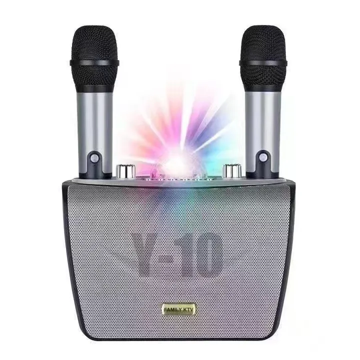 High volume outdoor indoor rechargeable karaoke wireless speaker with 2 microphone portable PA speaker system