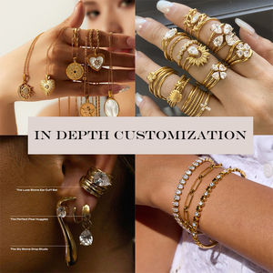 الفولاذ المقاوم للصدأ 18K تصاميم مجردة مع الزركون للنساء خواتم عصرية الأزياء والمجوهرات خاتم مضاد للطلاء - Product Image 5