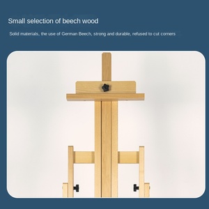 Caballete de pintura de madera de haya de doble propósito con cajón, caballete de arte plegable de pie para estudiantes, uso en estudio de pintura al óleo - Product Image 2