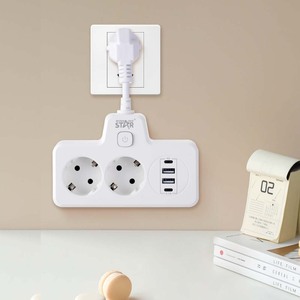 Enchufe de Corriente Winning Star con 2 Tomas y 2 Puertos USB, Función de Seguridad, Expansión Universal - Product Image 4