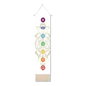 Custom Afdrukken Mandala Chakra Banner Wandtapijt Katoen Linnen Muur Art