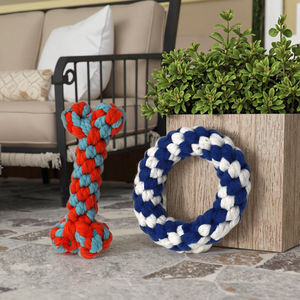 निर्माता उच्च गुणवत्ता वाली पालतू हड्डी और रिंग कपास रस्सी खिलौने प्रशिक्षण संवादात्मक कुत्ते के खिलौने प्रशिक्षण इंटरैक्टिव कुत्ते के खिलौने - Product Image 1