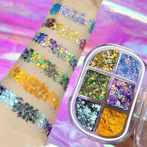 Set de Lentejuelas Brillantes Cosméticas con Logotipo Personalizado MLM, Lentejuelas Holográficas Gruesas para Maquillaje de Rostro, Cuerpo y Ojos, Decoración de Uñas para Fiestas y Festivales - Product Image 5