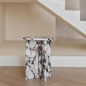 كالاكاتا كمان حديث من الرخام الأبيض ، طاولة مستديرة لغرفة المعيشة - Product Image 3