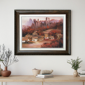 Hecho a mano Zhangjiajie <span class=keywords><strong>Avatar</strong></span> <span class=keywords><strong>paisaje</strong></span> pared arte cinabrio arenisca pintura <span class=keywords><strong>paisaje</strong></span> decoración del hogar ornamento escena ilustraciones - Product Image 3