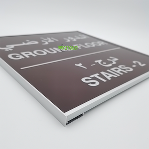 YIYAO — <span class=keywords><strong>plaque</strong></span> personnalisée avec nom pour porte d'entrée de bureau, en aluminium, imprimée personnalisée - Product Image 2