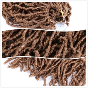 Crochet Dei Capelli 18 pollici Nuovo Stile Locs Sintetica 613 # Marrone Nero Intrecciare I Capelli 21 fili Faux Locs Crochet Trecce - Product Image 3