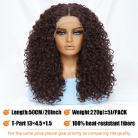Perruques Synthétiques à Ondes Profondes Afro Crépues Bouclées Tressées Sans Colle Full HD Lace en Gros pour Femmes Noires