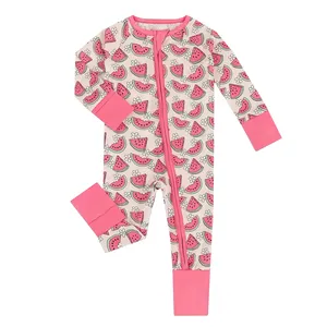 Rarewe Hot Selling Children's Sleepwears Spring Autumn Warm Home Clothes Set Cartoon Print Children Bamboo Pajamas