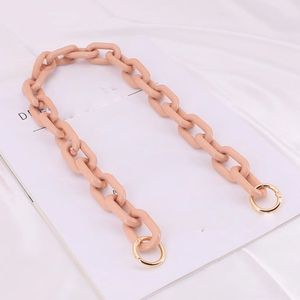 สายสร้อยอะคริลิคหลากสีสดใสพร้อมห่วงทองสำหรับกระเป๋าแฟชั่นอเนกประสงค์อุปกรณ์เสริมโซ่สำหรับเปลี่ยนกระเป๋า - Product Image 4