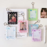 Tempat Kartu Foto Bintang Kpop Desain Khusus Bahan Akrilik PC Baru untuk Gantungan Kunci Plastik