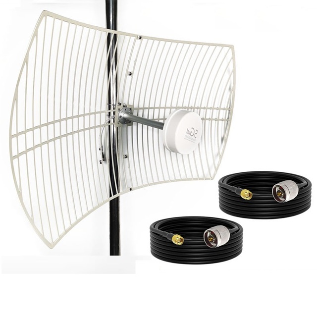 Mimo directional wireless booster long range 5g outdoor wifi antenna 600-6000MHz with 15m 2pc LMR400 cable