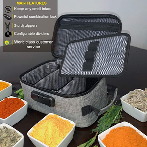 Tas Anti Bau dengan Kunci Kombinasi Casing Penyimpanan Tahan Bau