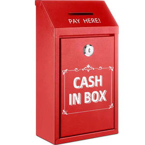 AX特許デザイン亜鉛メッキシート小型現金保管ボックス＆レターボックス【他のお客様は撮影しないでください】レトロアメリカンスタイルキー - Product Image 5