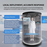 Terminal interactif AI Holobox pour exposition, avec affichage holographique et interaction vocale, pour une expérience humaine numérique IA