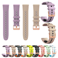 Tali Jam Tangan Silikon Mewah Pengganti Amazfit Bip/GTR 20Mm dengan Gesper Pin Desain Olahraga dalam 9 Warna untuk Jam Tangan Pintar Wanita