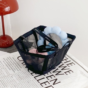 Bolsa de Compras Personalizada de Alta Gama para Mujer, Bolsa de Almacenamiento de Maquillaje con Logotipo Impreso, Organizador de Cosméticos de Malla Resistente - Product Image 1