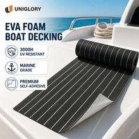 Revêtement de sol marin en mousse EVA auto-adhésive antidérapante pour bateaux, 240*120cm, noir, pour décoration extérieure de bateaux