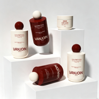 Kit d'emballage cosmétique en plastique 500 ml, flacon de shampoing mat doux au toucher, pot de gommage corporel 250 g, pots de crème capillaire 100 g dans une boîte cadeau
