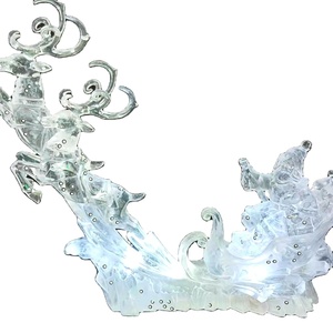 2024 King Need Direct Factory White Reindeer and Santa pour les décorations de Noël pour la maison de Noël - Product Image 1
