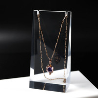 Support de présentation de bijoux en acrylique transparent, porte-colliers, pendentifs et boucles d'oreilles, organisateur de bijoux transparent, accessoires de présentation personnalisés