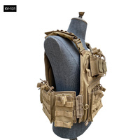 Veste porte-plaques Molle noire, gilet tactique de protection corporelle