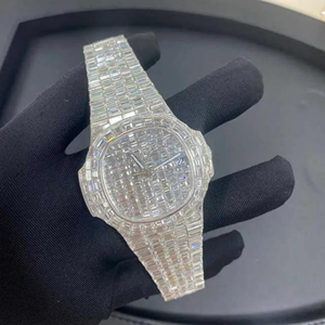 Orologio da Polso di Lusso Personalizzato Missfox per Uomo, Vendita Calda, Placcato Oro con Diamanti per Donna, Movimento ETA 20mm 10mm, Alla Moda in Lega - Product Image 2