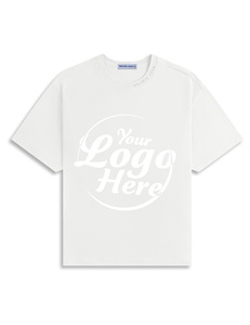Camiseta de algodón orgánico de peso pesado ecológica Camiseta básica de cuello redondo transpirable para hombre - Product Image 1