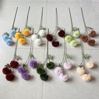 Tiges de fleurs de pissenlit artificielles, fausses boules de chrysanthèmes en soie pour les arrangements floraux de mariage, de maison et d'hôtel