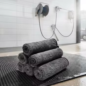 Grande serviette de séchage pour voiture en microfibre à boucle torsadée, séchage rapide, chiffon d'entretien automobile avec technique de tricot - Product Image 2