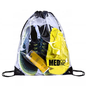 Mochila de Poliéster Transparente Impermeable Personalizada, Bolsa con Cordón, Bolsa de Plástico Transparente para Regalos Promocionales, Bolsa Reutilizable para Zapatos con Cordón - Product Image 2