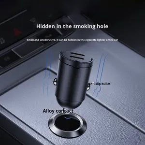 Chargeur Nhỏ Gọn 30W Nhanh Chóng Sạc Xe Hơi Phổ USB A + C Cổng Vô Hình Thuốc Lá Nhẹ Hơn Adapter DC Đầu Ra Gan Chất Liệu - Product Image 5