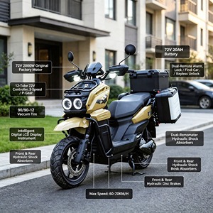 Motocicleta Eléctrica Resistente MTBGO, Color Negro Mate, Faro Doble, Llanta Delantera, Freno <span class=keywords><strong>de</strong></span> Disco, Directo <span class=keywords><strong>de</strong></span> Fábrica, <span class=keywords><strong>para</strong></span> Hombre - Product Image 3