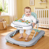 Brightbebe 2-en-1 Trotteur pliable avec roues assis et poussée à l'arrière nouveau cadeau pour bébé