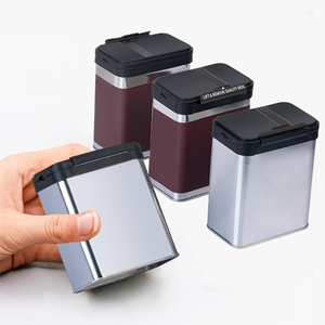 Hộp thiếc đựng gia vị hình vuông, kim loại bóng, chất lượng thực phẩm, tùy chỉnh, dành cho tiêu, hộp đựng gia vị hình chữ nhật - Product Image 1