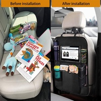 Organisateur de rangement pour siège arrière de voiture en tissu durable de luxe avec support pour tablette pour les jouets des enfants
