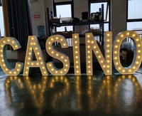 Lettres lumineuses LED RGB multicolores 3D entièrement personnalisables, alimentées en courant continu, pour une utilisation polyvalente lors de fêtes, de célébrations et de promotions commerciales