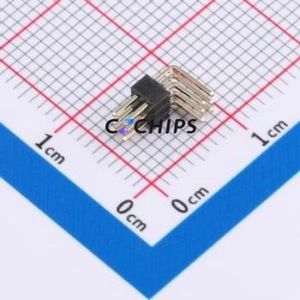 1271WR-2x3P Pin Header Bent Lead Through Hole,P=1.27mm Connector 2x3P 1.27mm Pin Header Right Angle Insert - Product Image 1