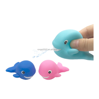 Baleine bleue Squirters jouet de bain en caoutchouc Squirt Water Soft Squeeze Whale Spray Water Baignoire Douche Jouets