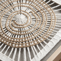 Décoration murale géométrique abstraite en 3D faite à la main, peinture artistique originale avec pulpe de papier texturée, décoration moderne pour la maison