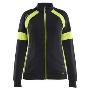 BLAKLADER - 356811589933XXXL Sweat-shirt femme haute visibilité avec fermeture éclair complète Noir/Jaune-EAN 7330509917480 HI-VIS WORKWEAR - Product Image 1