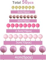 50 stuks ballen cake topper sticks mini ballonnen voor taartdecoratie benodigdheden schuimballen decoraties voor babyshower verjaardag cadeaus
