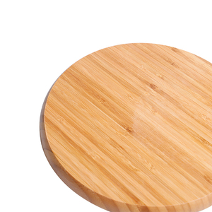 Plateau de service de snacks en bambou, séparateur de fruits secs, rond, personnalisé, bon marché, 5 compartiments - Product Image 2
