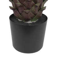 Agave artificielle en plastique avec tronc en bois véritable, plante tropicale d'intérieur, résistante aux UV, écologique, pour aménagement paysager, 100 cm, Pâques