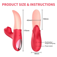 Stimulateur réaliste de clitoris et point G - Jouet sexuel féminin pour femmes, simulation de léchage vaginal et de succion clitoridienne, certifié CE RoHS