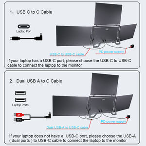 Écran triple USB C S780Pro pour ordinateur portable 14 pouces, sRGB 100% IPS grand écran portable, vente directe d'usine et vente chaude - Product Image 4