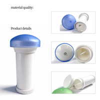 Tube de déodorant rond en forme de champignon coloré de 60 g, tube de déodorant vide en plastique recyclable, stick