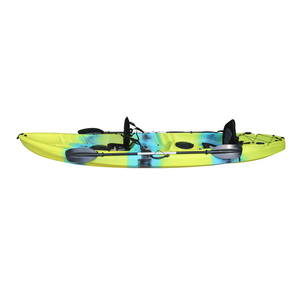Kayak à pagaie tandem en plastique pour 3 personnes, kayak de pêche à assise sur le dessus, bateau en HDPE, canoë avec moteur électrique, kayak de tourisme pour la mer - Product Image 5