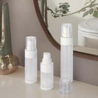 Flacons pompe sans air de luxe 20ml-50ml en PP avec sérigraphie pour emballage de crème visage, lotion, shampoing et parfum